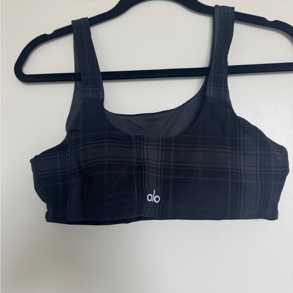 ALO Yoga Vapor Legacy Plaid Bra Size L - Picture 4 of 6